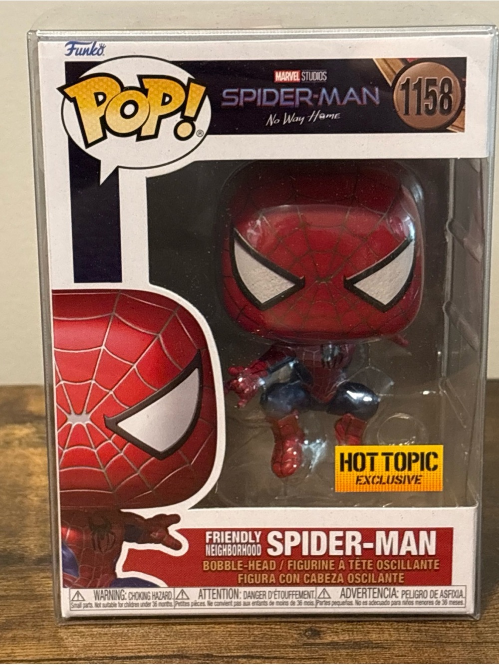 Funko Pop! Friendly Neighborhood Spider-Man #1158 Hot Topic w/ Protector